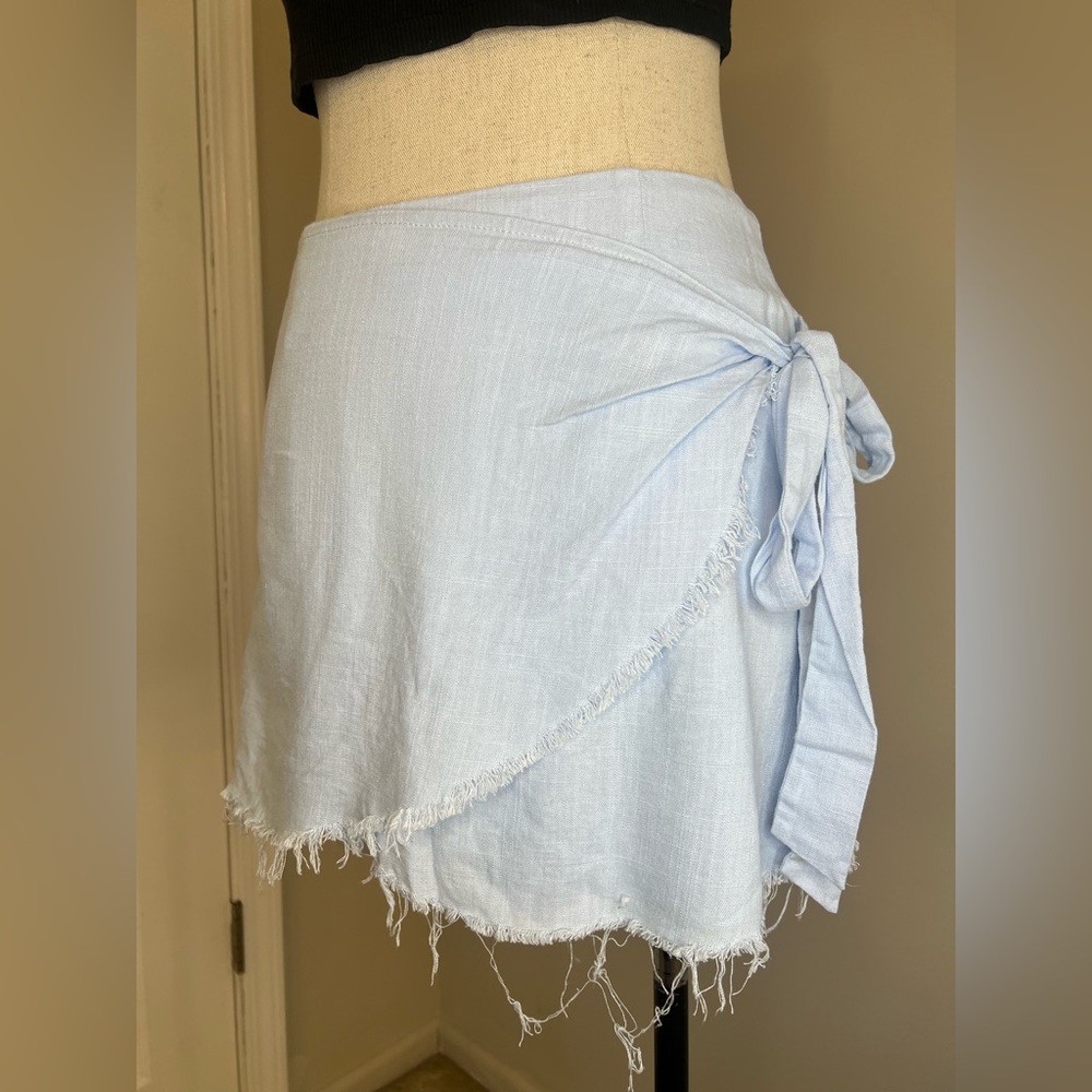 Forever 21 denim wrap bow mini skirt Medium